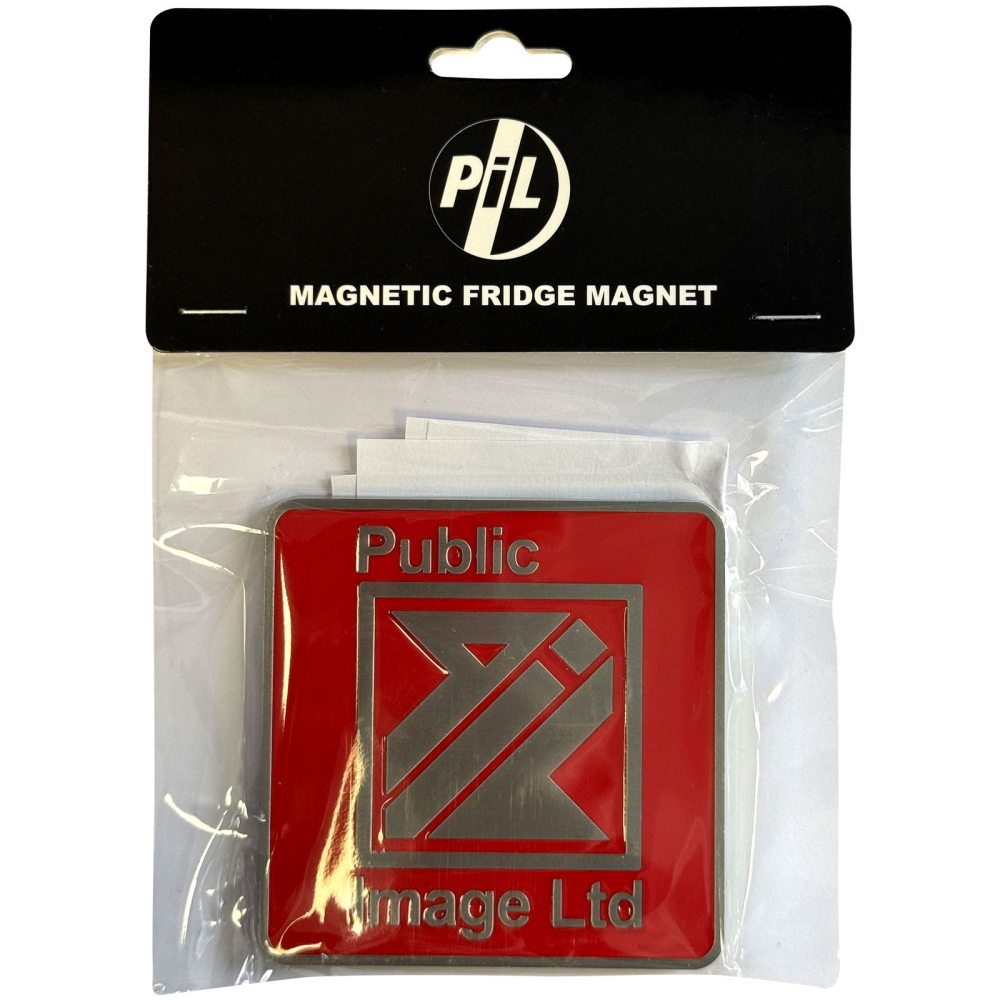 Pil Public Image Ltd - New Logo Fridge magnet - Red/Grey